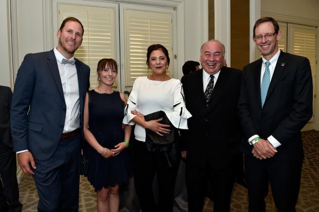Premier McLeod Smiles With Kimi Balsillie, Kelly Lafferty-Norn, Bruce Cleaver