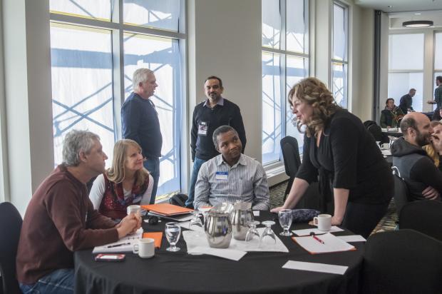 Geothermal Workshop Participants Talking 