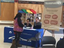 GNWT Employees Engaging With The Public At Transparency Theme Table