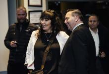 Minister SChumann talking with NWT MAX Awards Delegates