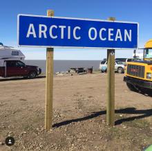 Arctic Ocean Sign In Tuktoyaktuk Visitor Information Centre
