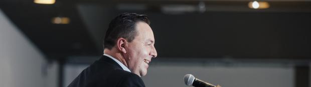 Wally Schumann Delivers Opening Remarks at the 2nd Annual NWT MAX Awards in 2018