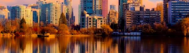 Vancouver Skyline At Sundown