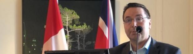 Minister Wally Schumann Delivering Speech at Canadian Mining Symposium